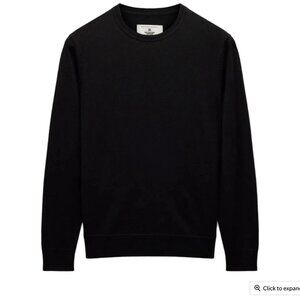 Reigning Champ- Lightweight Merino Harry Crewneck Black- Medium